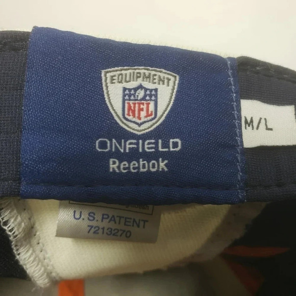 Onfield Reebok Equipped NFL Chicago Bears Orange /Blue/White Fitted Mens  Hat. - Picture 3 of 9